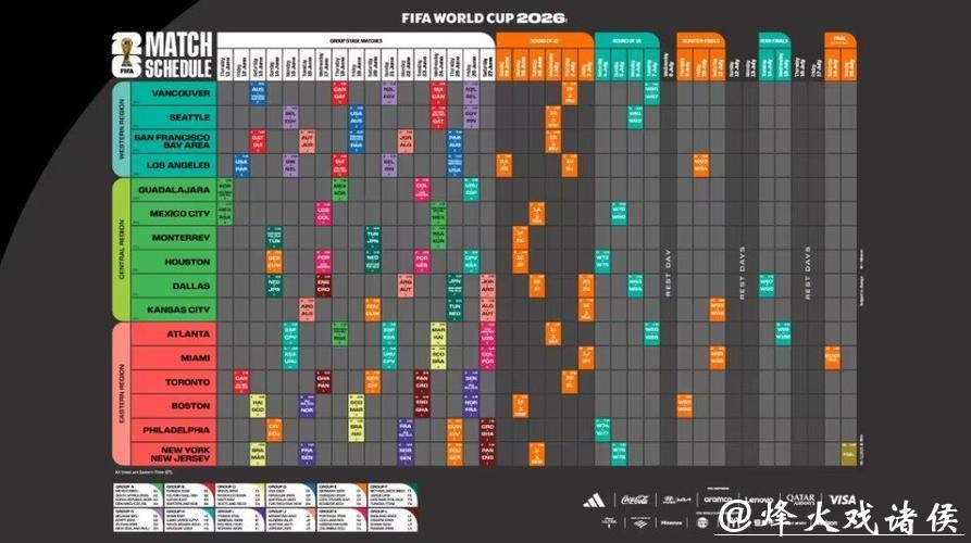 2026世界杯完整比赛日程安排一览
